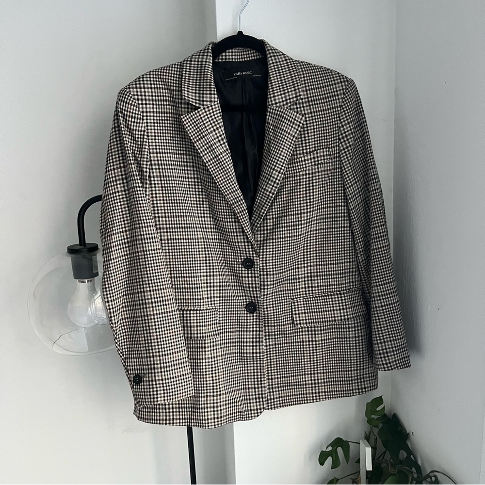 {Zara} 🔷 plaid blazer